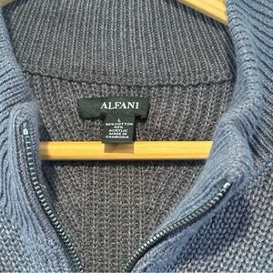 Alfani Men's Charcoal Zip-Up Sweater